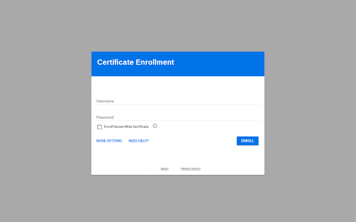 Certificate Enrollment for ChromeOS screenshot