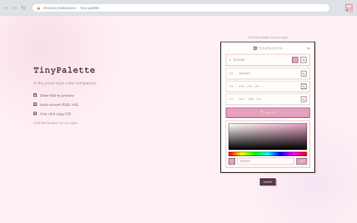 TinyPalette screenshot