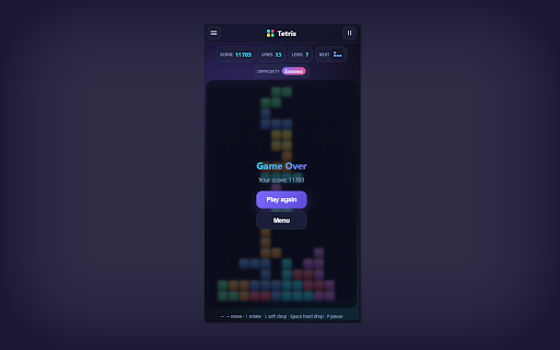 Tetris — Side Panel screenshot