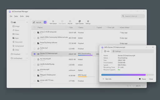 AB Download Manager Browser Integration screenshot