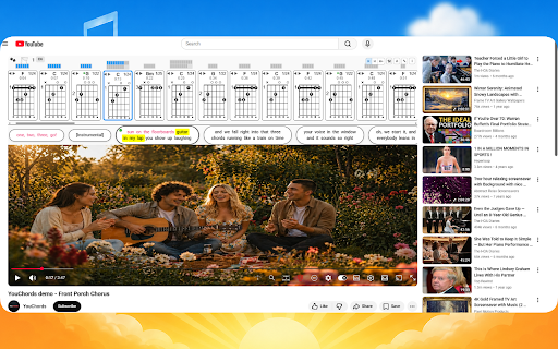 YouChords: Real-Time Guitar Chords for Any YouTube Music Video screenshot
