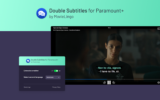 Double Subtitles works with Paramount screenshot