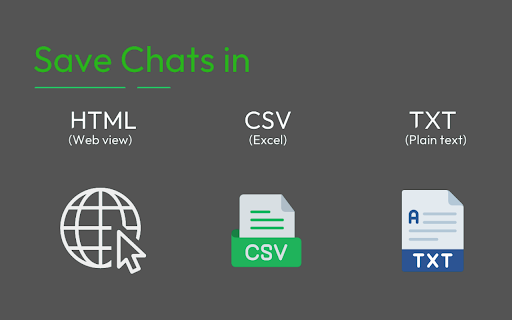 Export Chats and Contacts screenshot