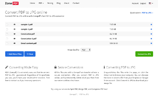 PDF to JPG screenshot