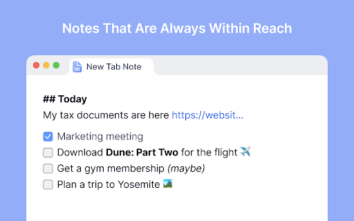 Quick Note Tab - Notepad, Planner and Habits Tracker screenshot