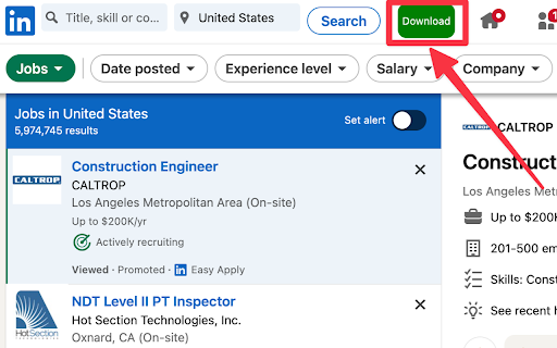 Job Scraper for LinkedIn™ screenshot