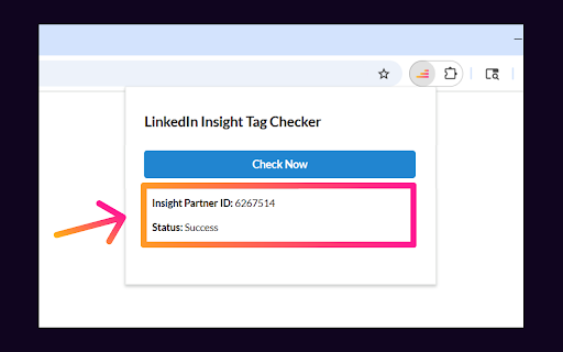 Insight Tag Checker for LinkedIn screenshot