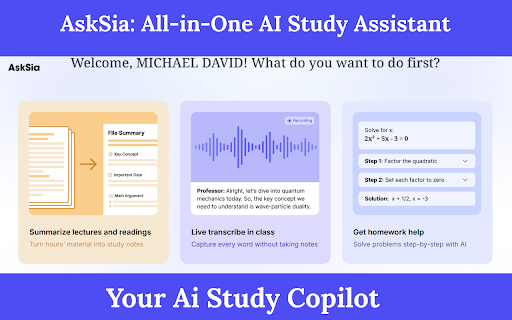 AskSia: All-in-One AI Study Assistant screenshot