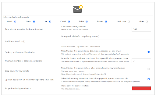 Email Notifier screenshot