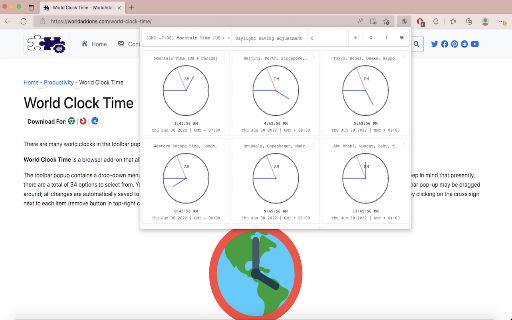 World Clock Time screenshot