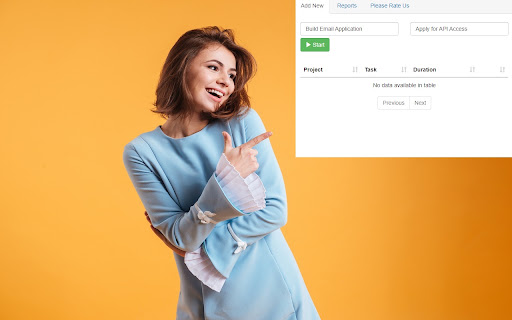 Free Time Clock for Google Chrome™ screenshot
