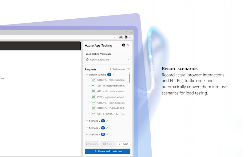 Azure App Testing screenshot