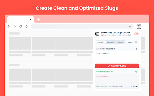 SEO Friendly URL Slug Generator screenshot