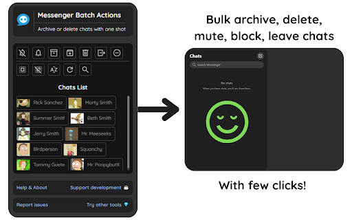 Messenger Batch Actions screenshot
