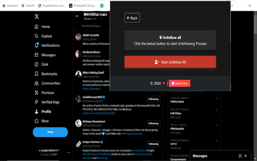 X (Twitter) Unfollow,Follow All 2026 screenshot