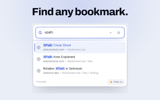 Bookmarks Finder screenshot