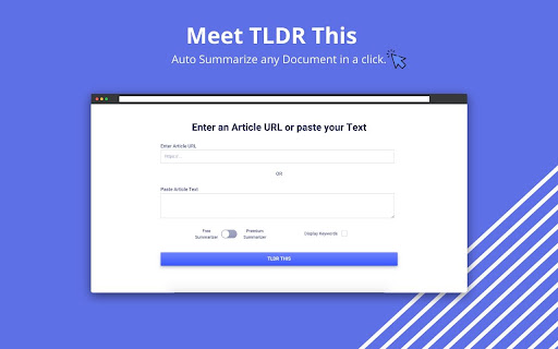 TLDR This - Free automatic text summary tool screenshot