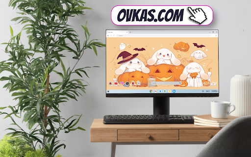 Halloween Cinnamoroll Pumpkins Spooky Cute Live Wallpaper screenshot