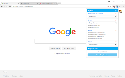 Duplicate Tabs Closer (Monika [Peuj]) screenshot