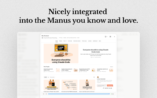 Manus AI Browser Operator screenshot