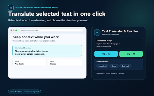 Text Translator & Rewriter for Web Pages screenshot
