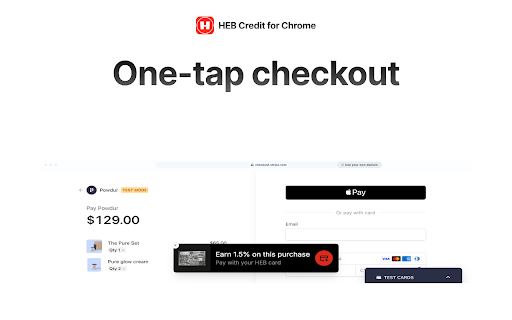 H-E-B Credit for Chrome screenshot