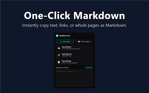 MarkdownClip - Smart Clipboard Converter screenshot
