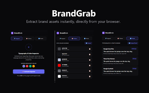 BrandGrab - Visual Inspector & Downloader screenshot