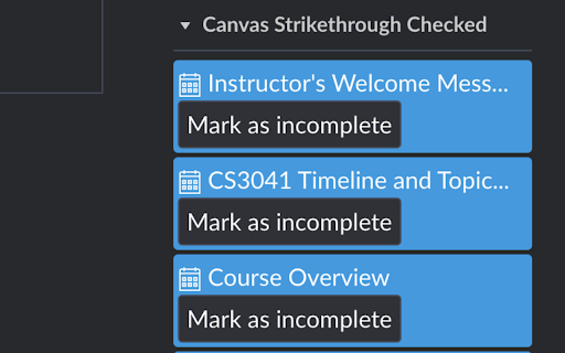 Canvas Strikethrough screenshot
