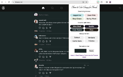 Theme & Color Changer for Threads screenshot