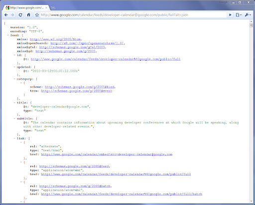 JSONVue screenshot