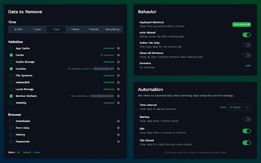 Clear Cache screenshot