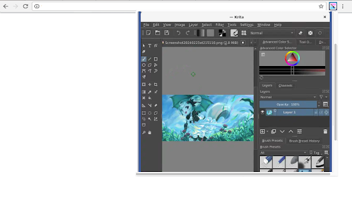 Krita graphics editor screenshot