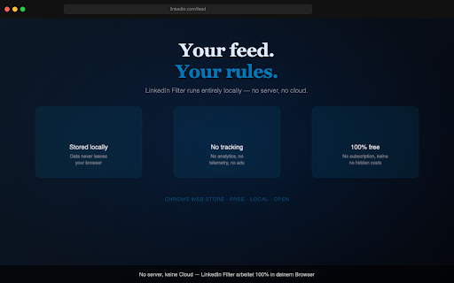 LinkedIn Filter – Hide Ads & Noise in Feed screenshot