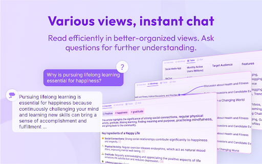 Briefy: AI summarizer with visual views for webpages, YouTube, PDFs screenshot