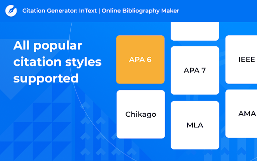 Citation Generator: InText screenshot