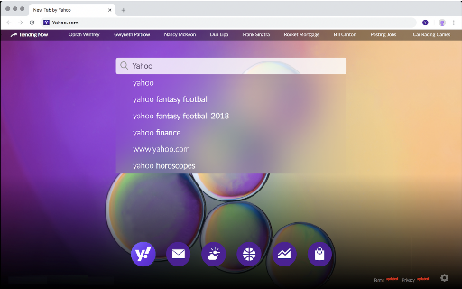 New Tab by Yahoo screenshot