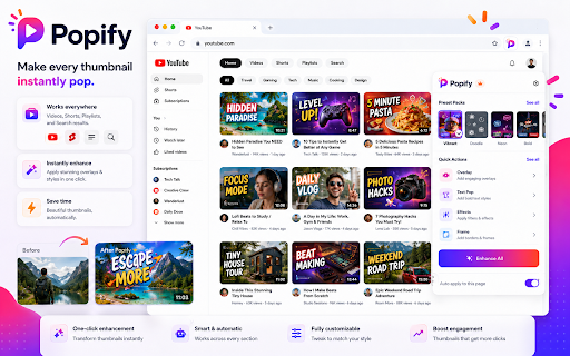Popify - Youtube Themes & Customizers screenshot