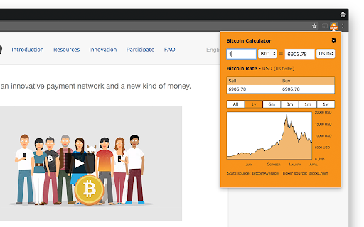 Bitcoin Extension screenshot