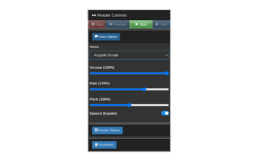Web Page Reader TTS Text To Speech screenshot