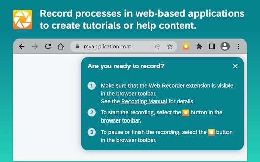 SAP Enable Now, browser application recorder screenshot