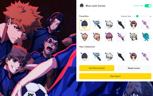Blue Lock Cursor ★ Custom Cursor for Chrome™ screenshot