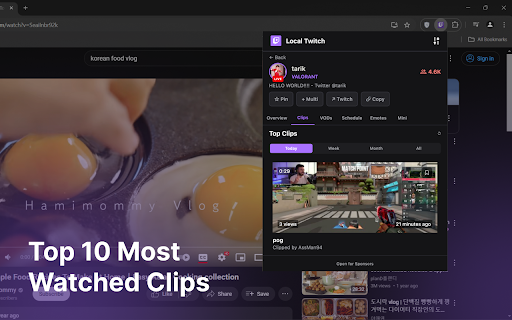 Twitch Mini Player — Multi-Stream, Clips, VODs, Emotes screenshot