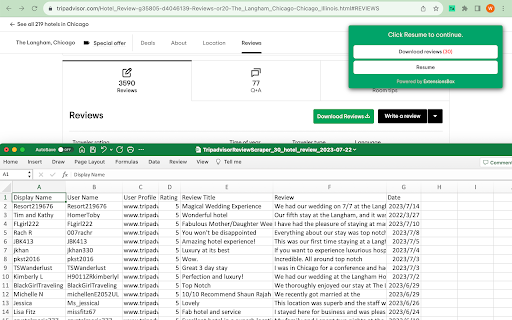 Review Scraper for TripAdvisor® screenshot
