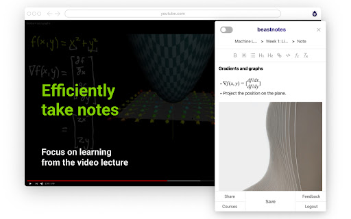 Beastnotes ▪ Take notes for online courses screenshot