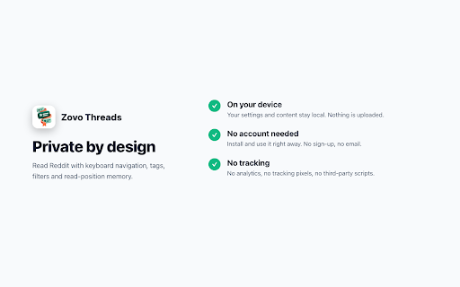 Zovo Threads - Keyboard-First Reddit Reader screenshot