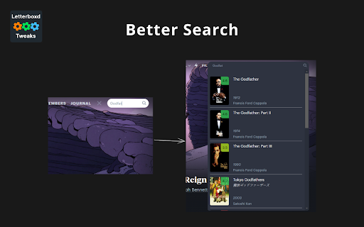 Letterboxd Tweaks screenshot