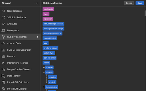 Finsweet Extension for Webflow screenshot