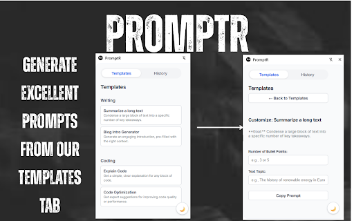 PromptR screenshot