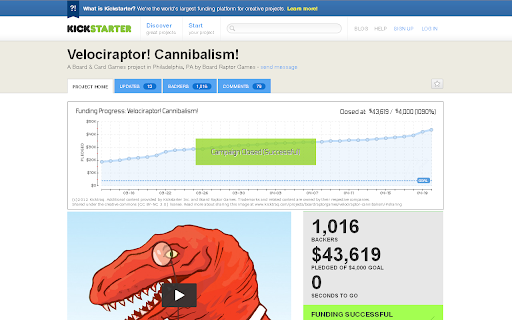 Kicktraq screenshot